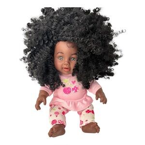 Nathaniel African American 12” Baby Doll Ethnic Afro Hair Dark Skin Ebony